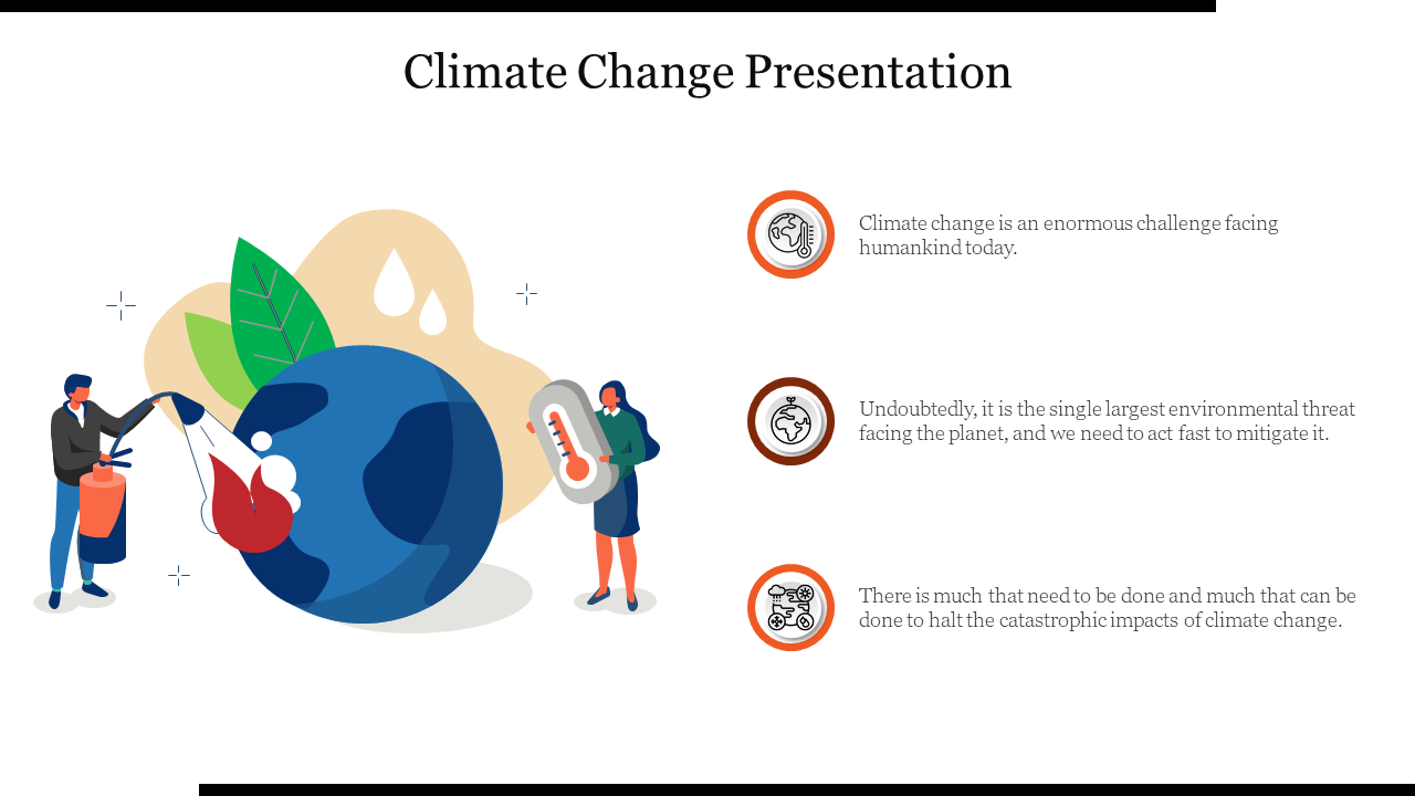 Climate Change Presentation PowerPoint Template Slide